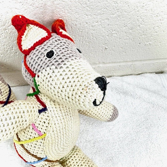 Anne Claire Petit Anthropologie Organic Cotton Crochet Knit Fox Plush Doll - Picture 3 of 6